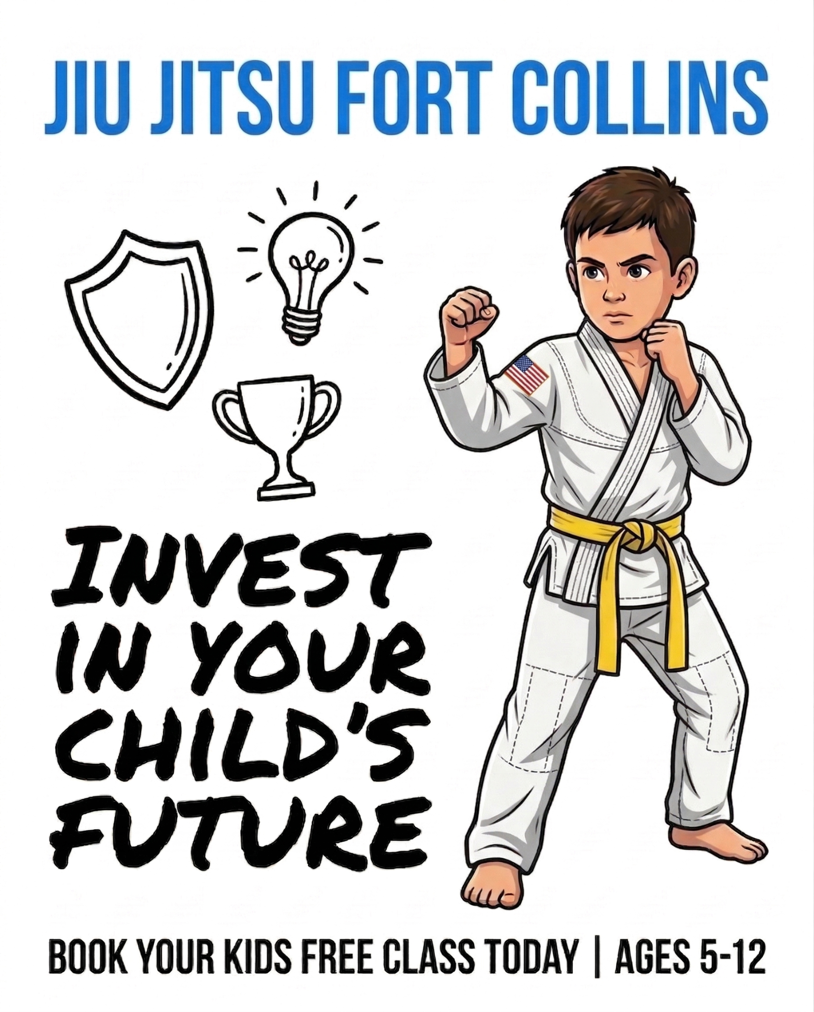 Total Ryu Martial Arts Facebook ad: Free Kids Martial Arts Class in Fort Collins