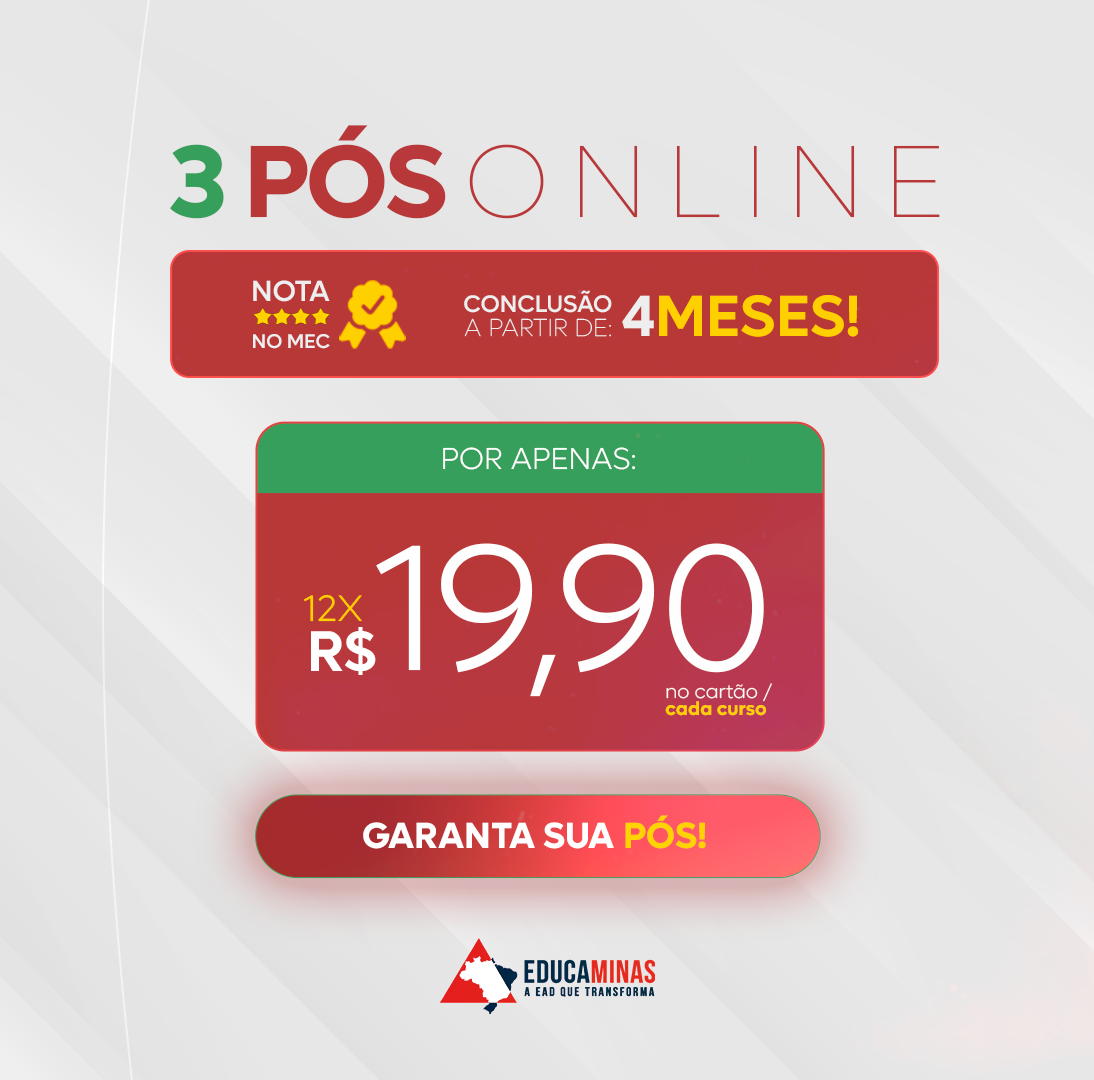 Educaminas EaD Facebook ad: Pós-graduação online