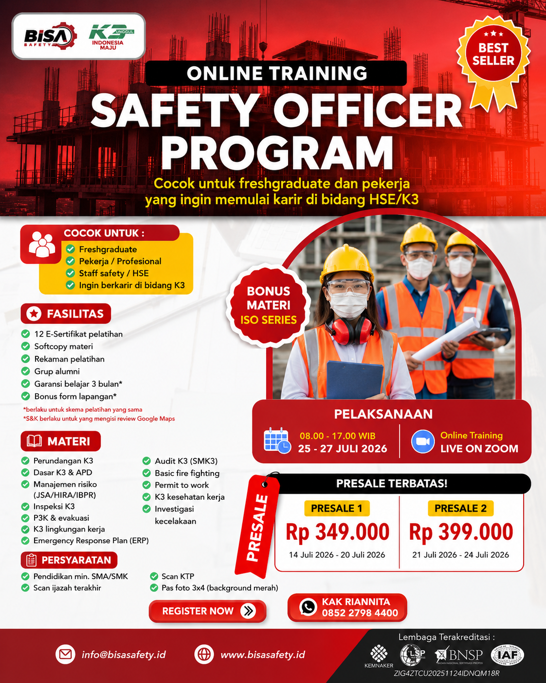 Seputar Katiga Facebook ad: Promo Safety Officer Program Online