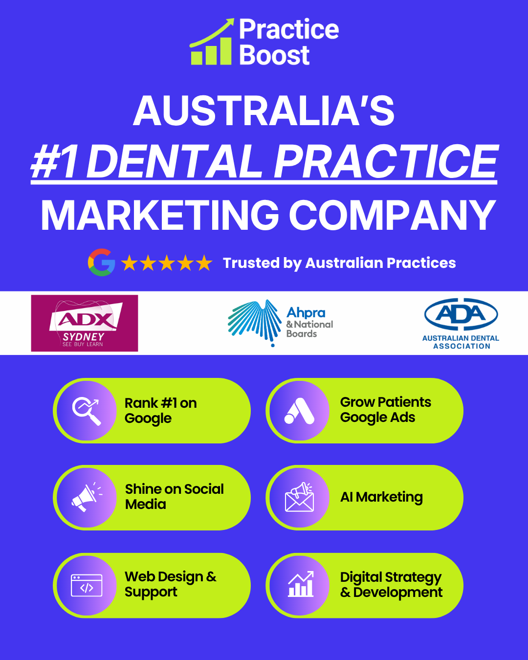 Practice Boost Facebook ad: More Patients with Practice Boost!