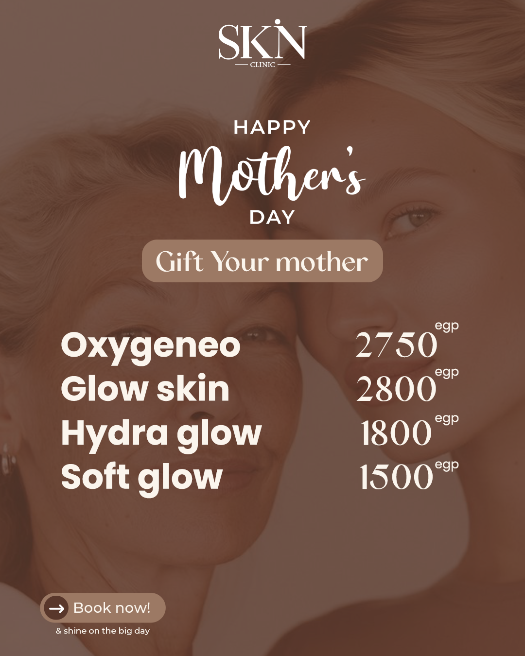 SKiN Clinic Facebook ad: OFFERS For Every mother, wife, mother-in-law!