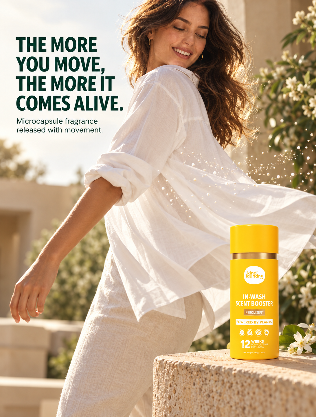 Kind Laundry Facebook ad: Fragrance That Gets Better Every Time You Move