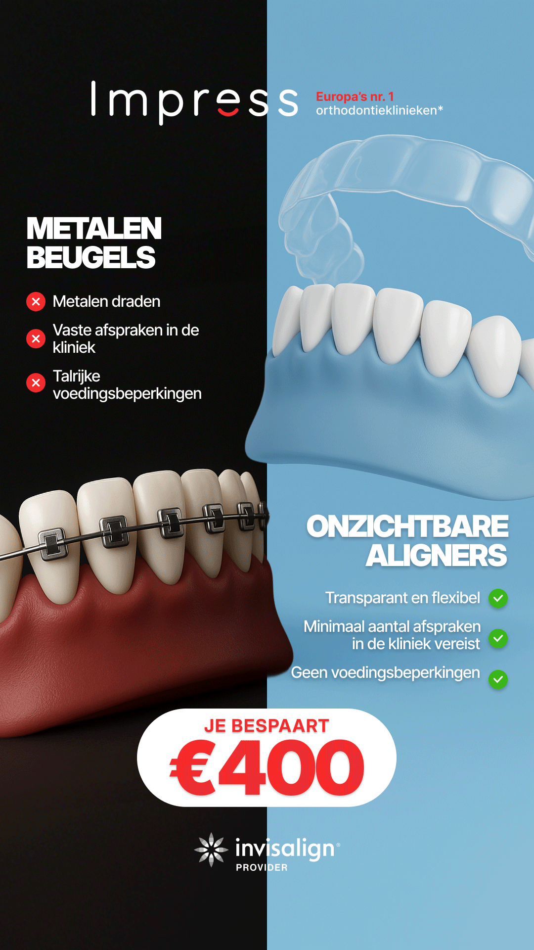 Impress Nederland Aligners Facebook ad