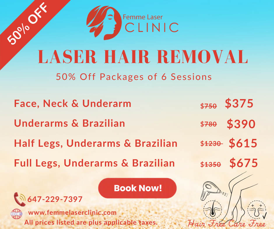 Femme Laser Clinic Brampton Facebook ad: Brampton, 105-20 Polonia Ave, Brampton, ON