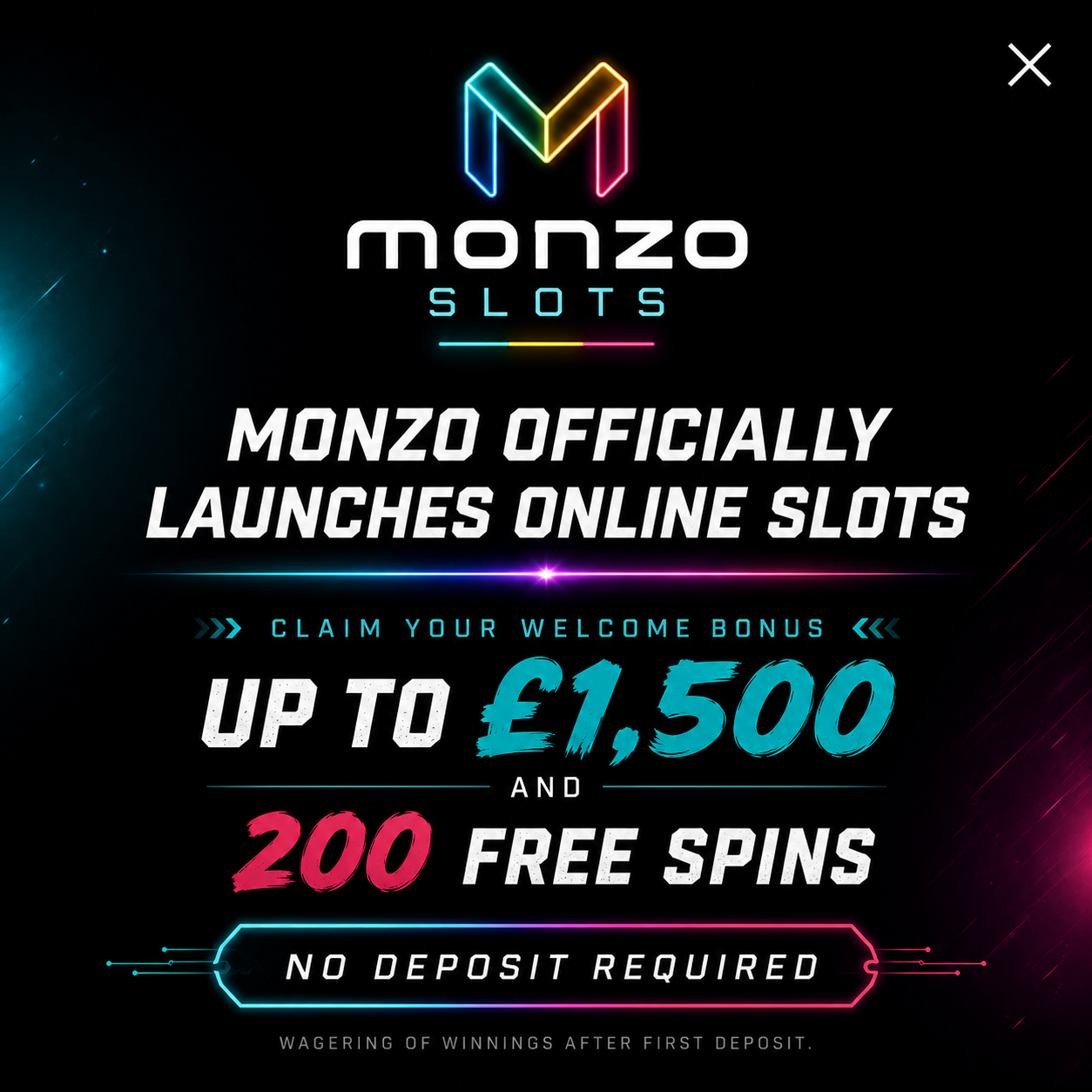 Win Radar Facebook ad: MONZO SLOTS