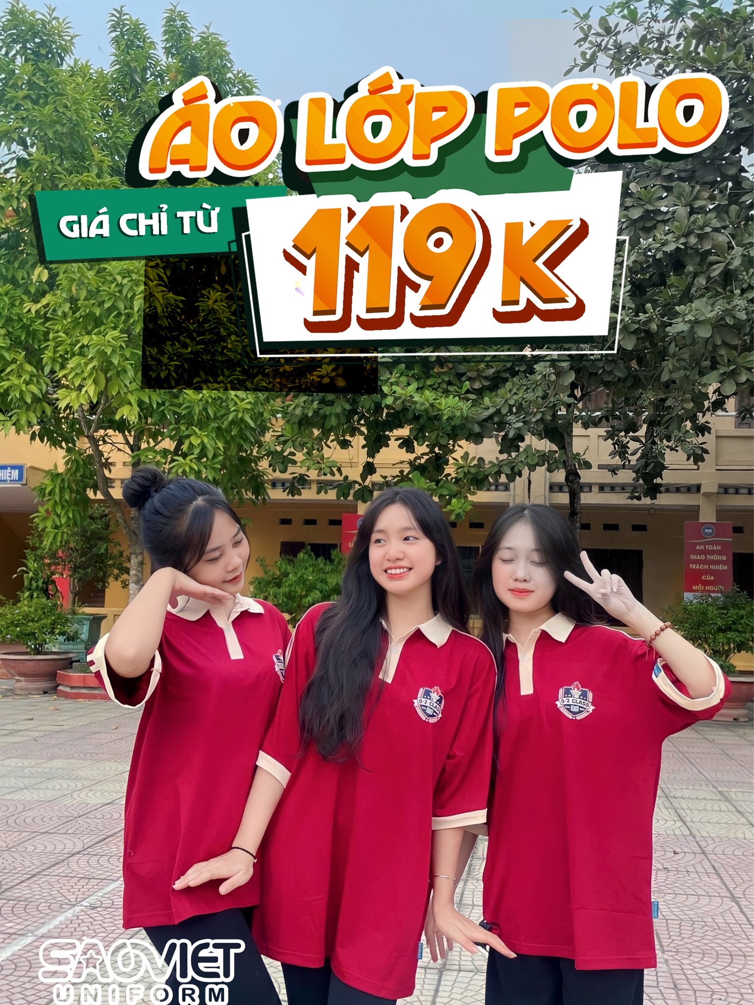 Đồng Phục Sao Việt Facebook ad: ---ÁO LỚP POLO GIÁ CHỈ TỪ 119K/1 ÁO