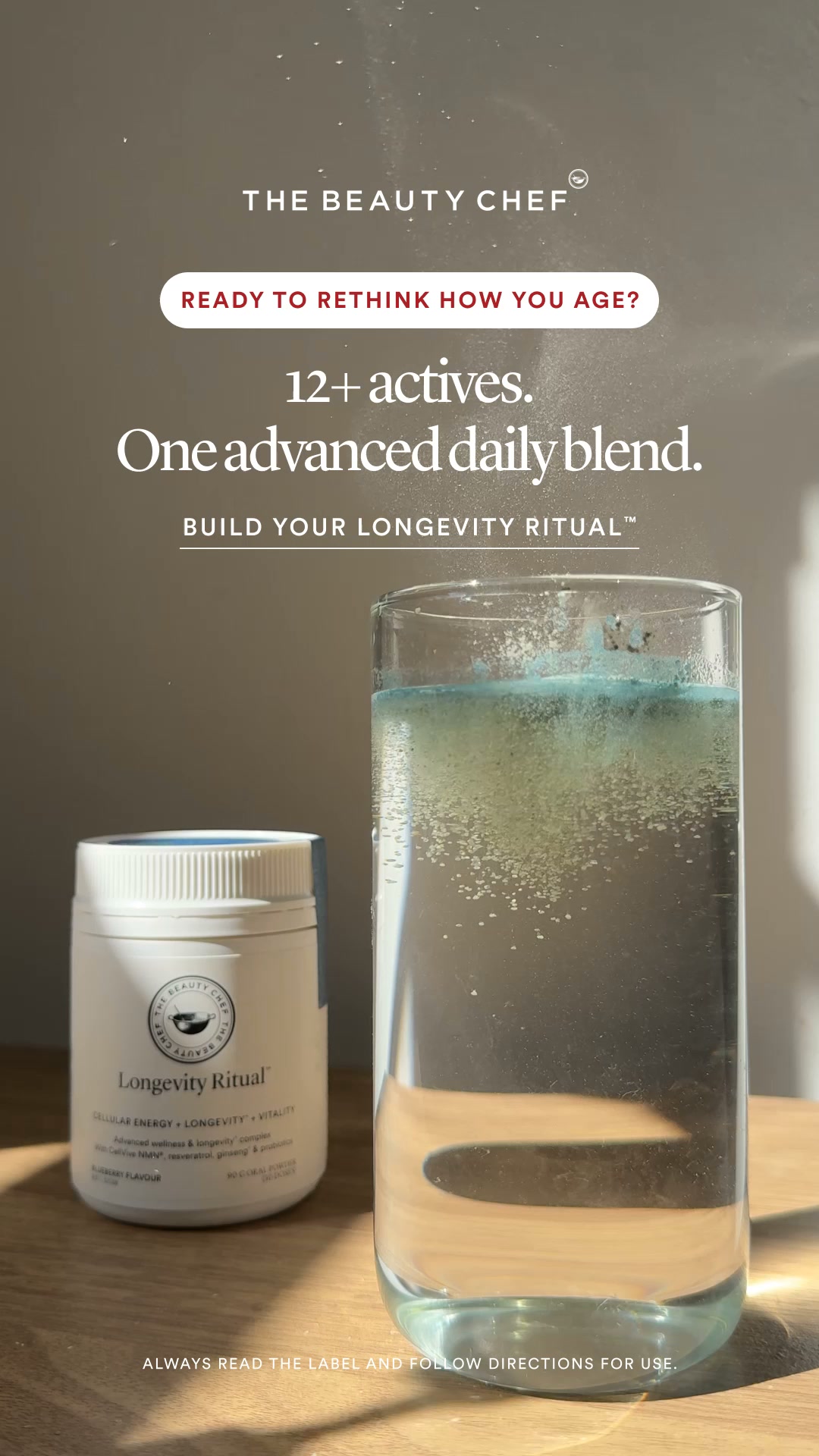 The Beauty Chef Facebook ad: 30% off-Build your Longevity Ritual