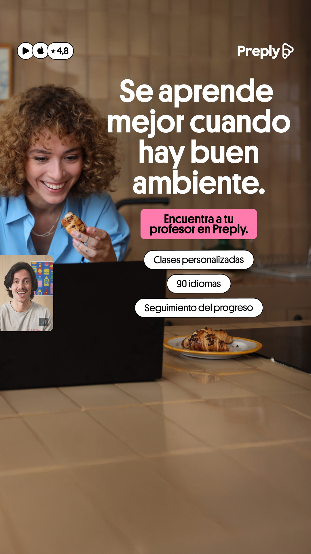 Preply Facebook ad