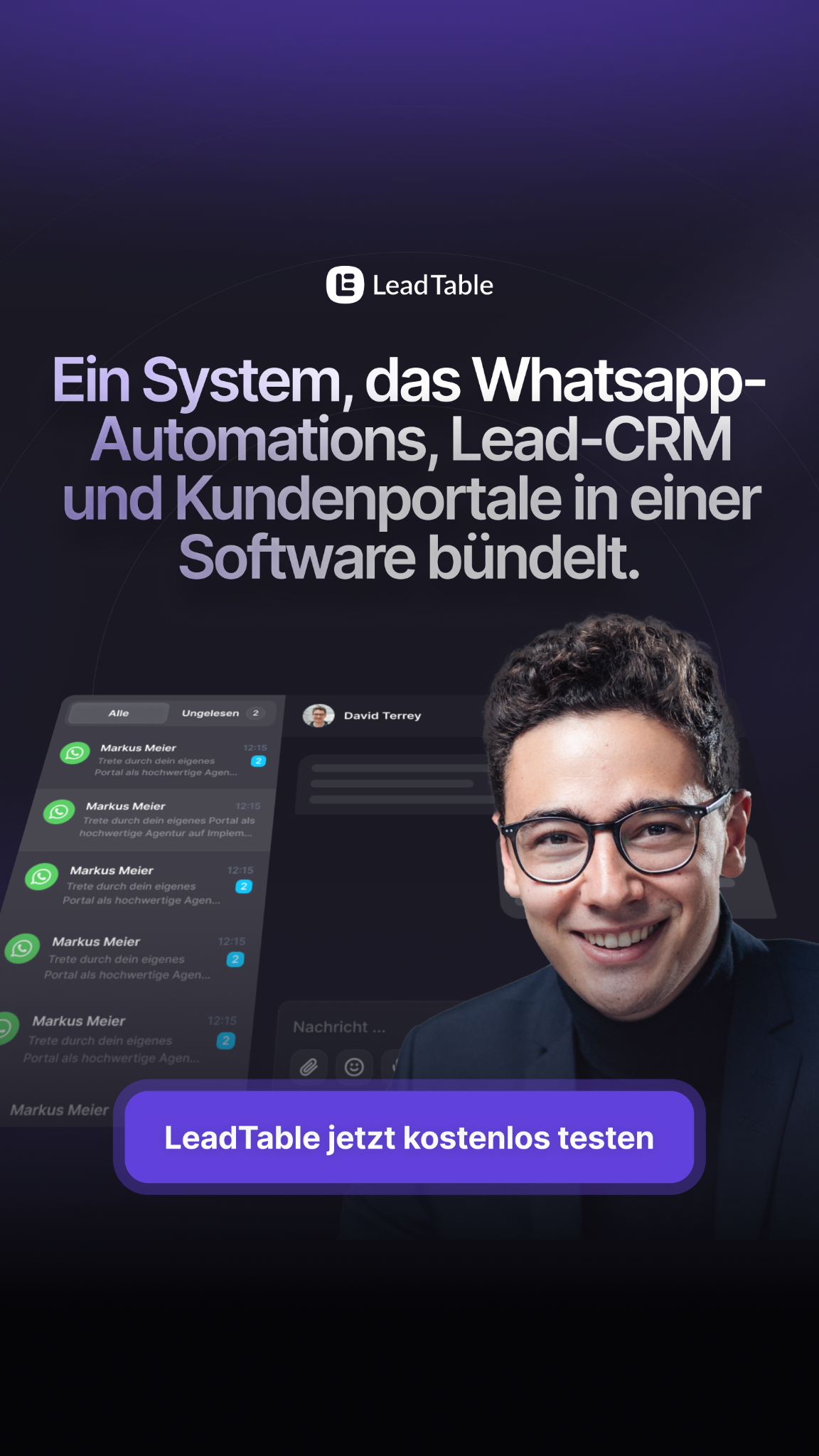 LeadTable - Agentursoftware Facebook ad