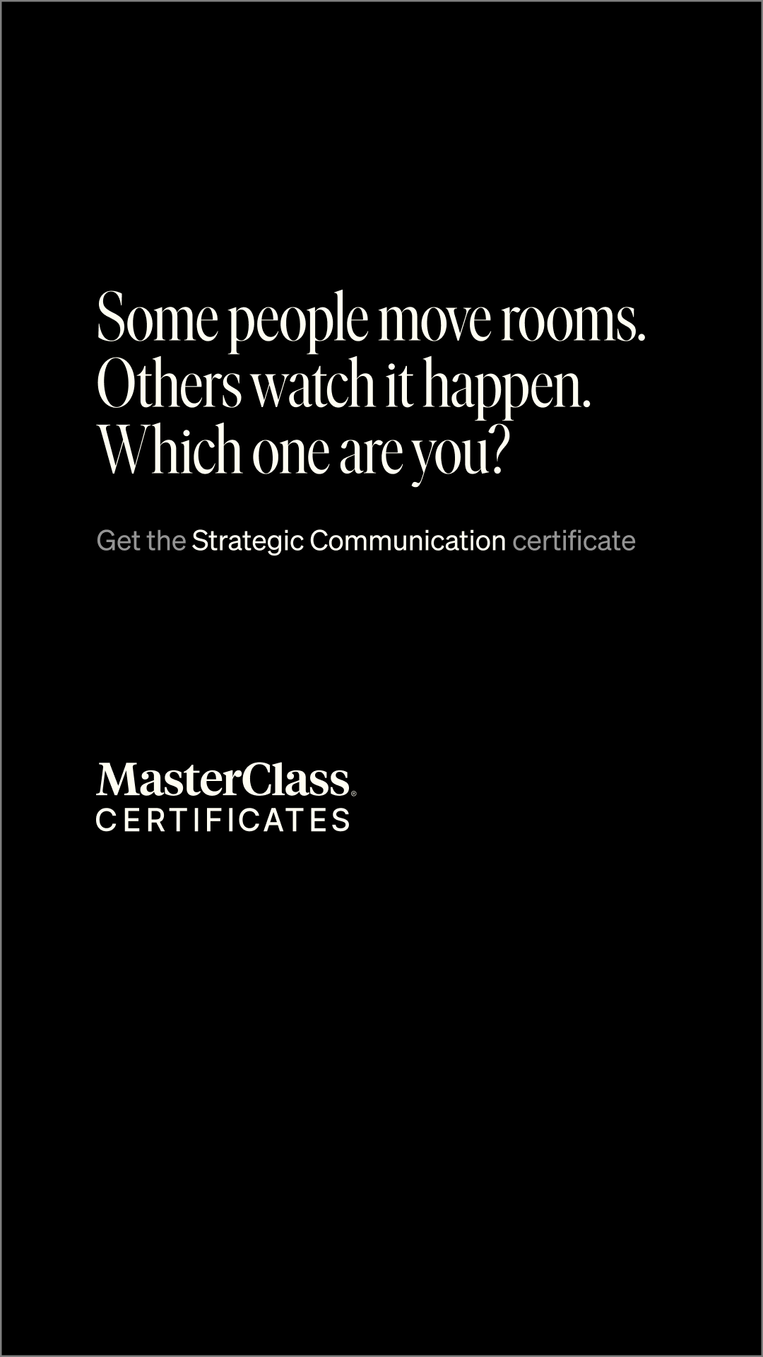 MasterClass Facebook ad