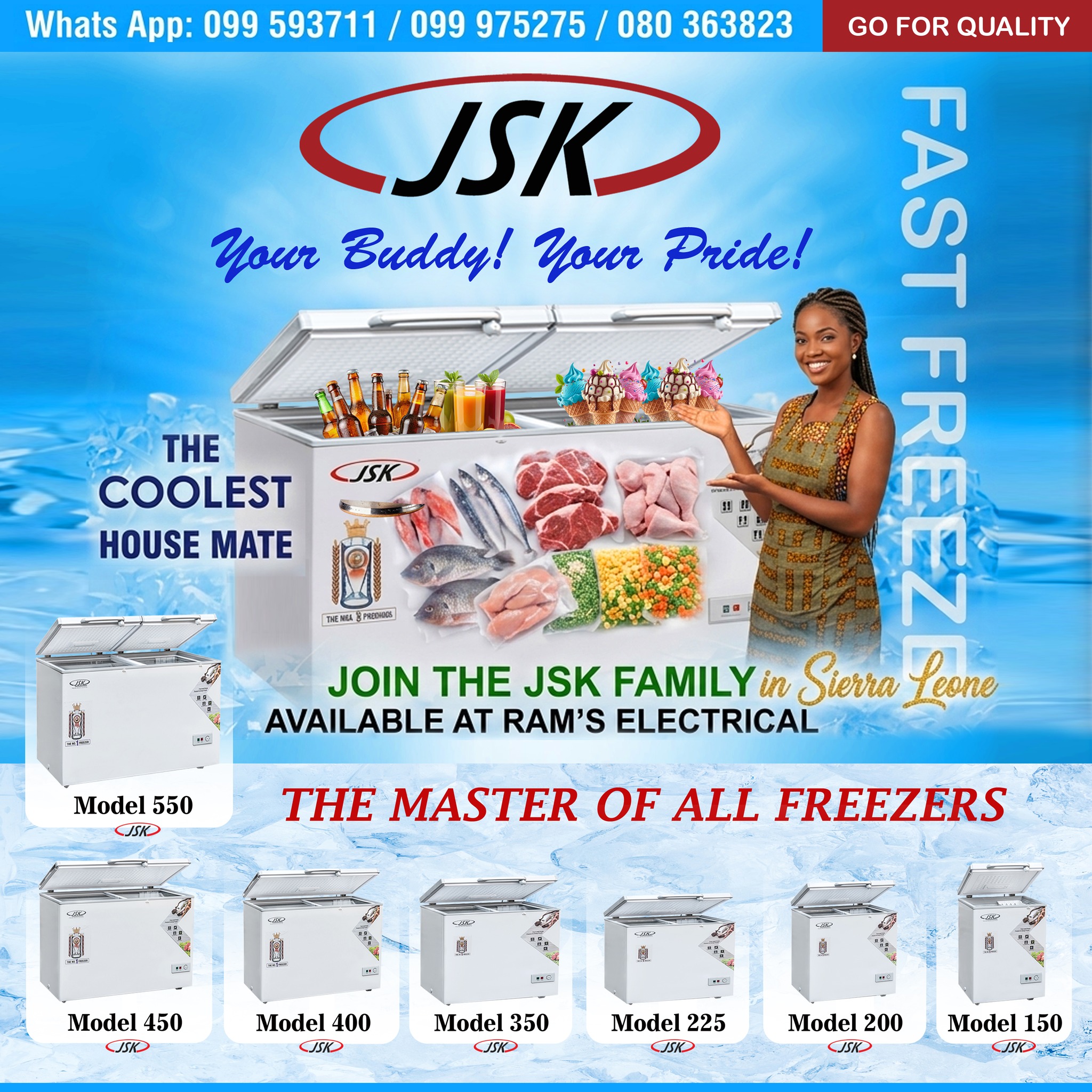 JSK products in Salone at Ram's Electrical Facebook ad