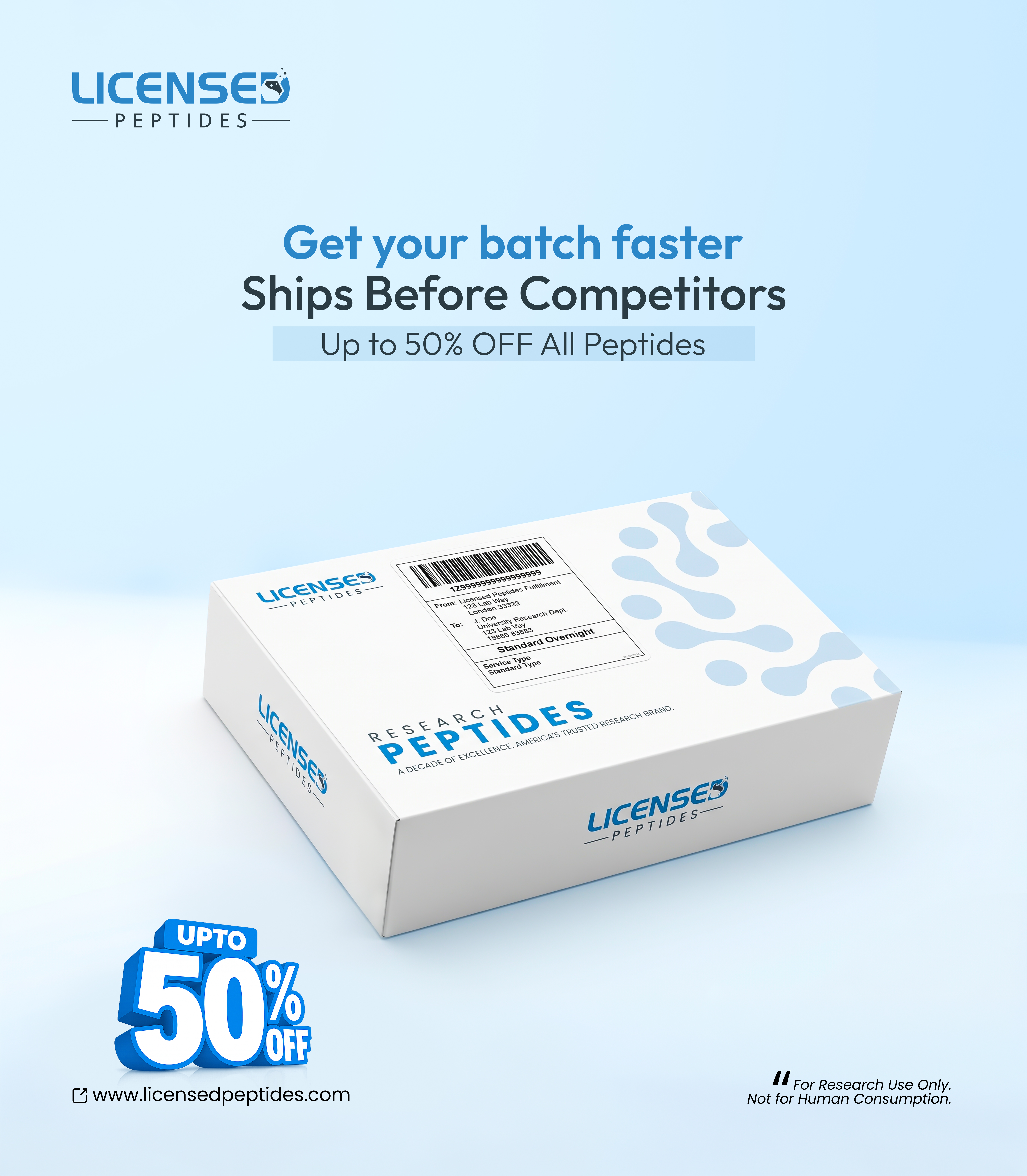 Licensed Peptides Facebook ad