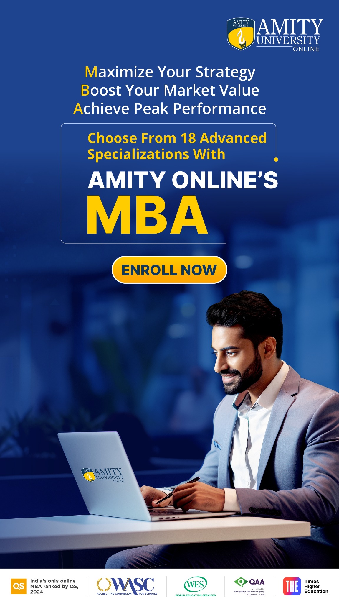 Amity Online Facebook ad