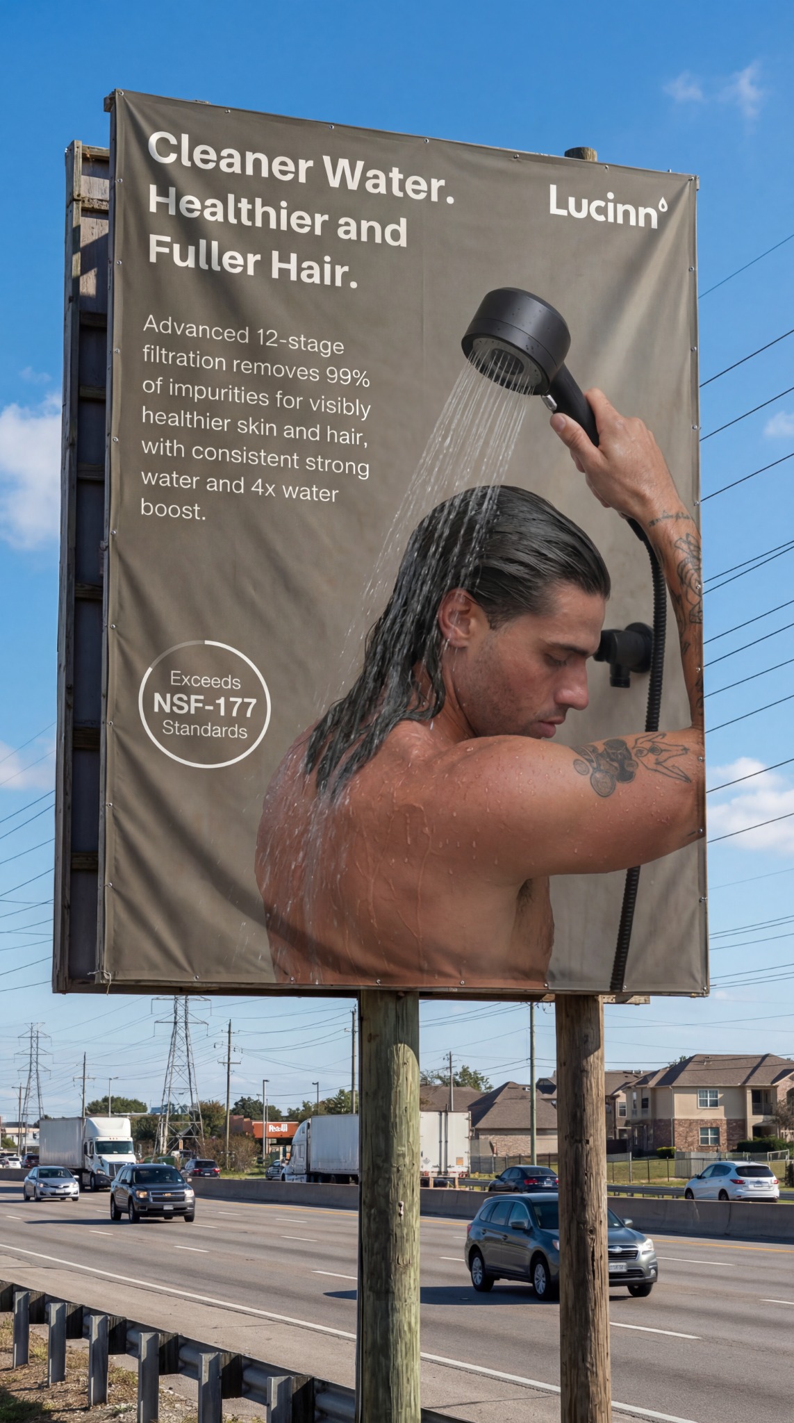 Lucinn Filtered Showerhead Facebook ad