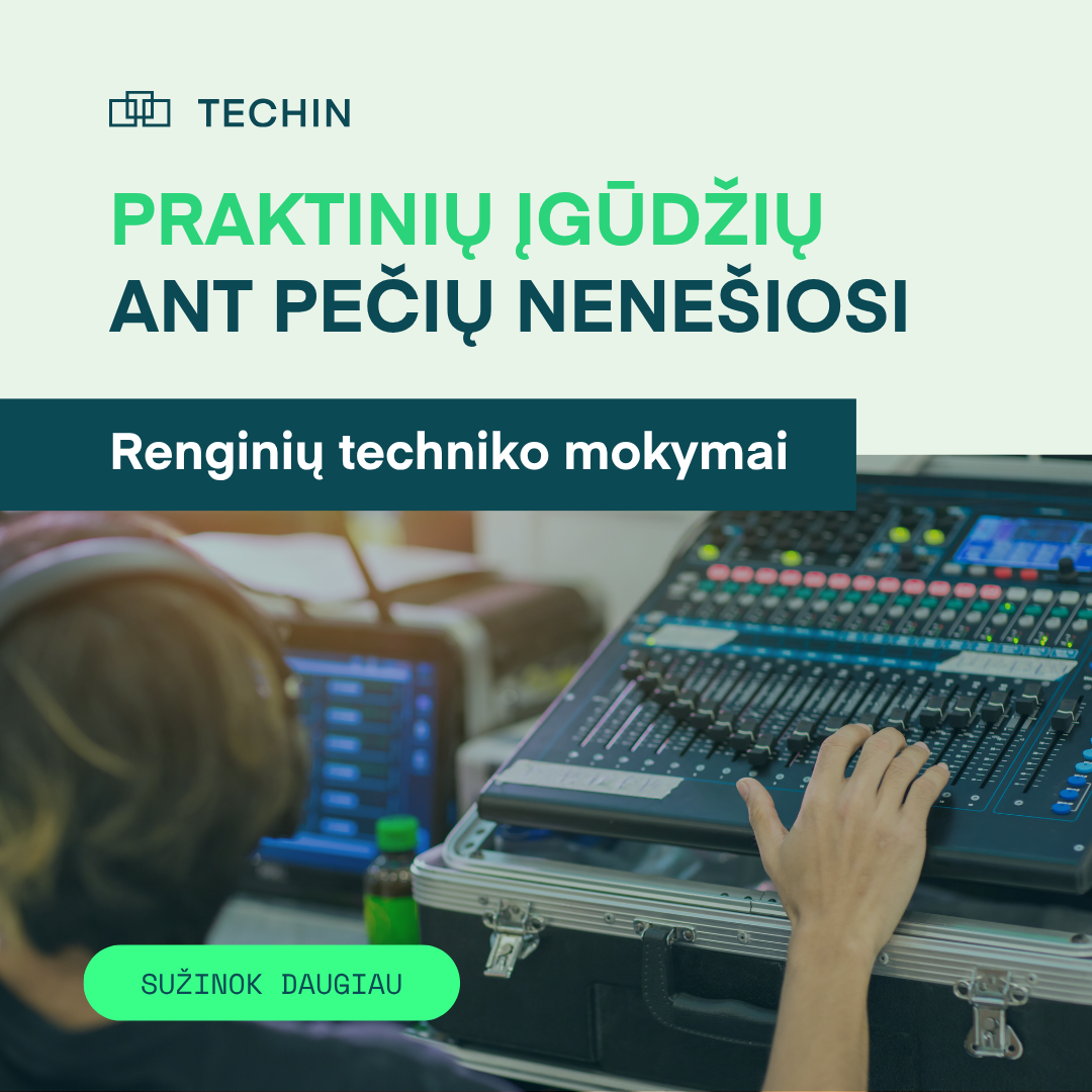 Techin Facebook ad: Dieninės ir vakarinės grupės