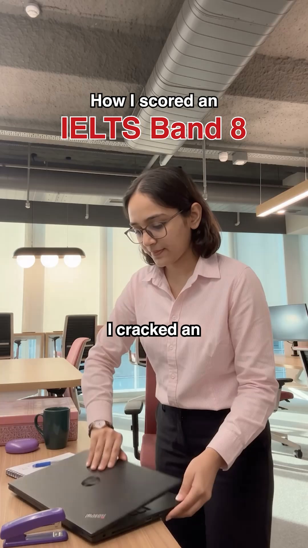 Leap IELTS Facebook ad: Score Band 8 Faster