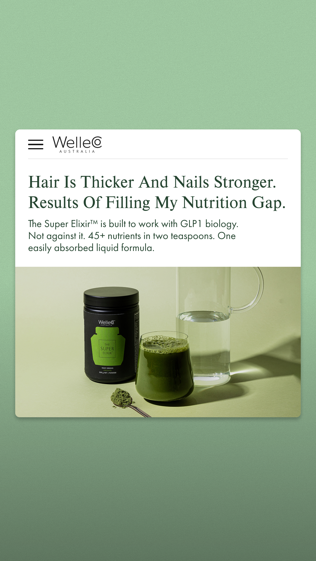 WelleCo Facebook ad