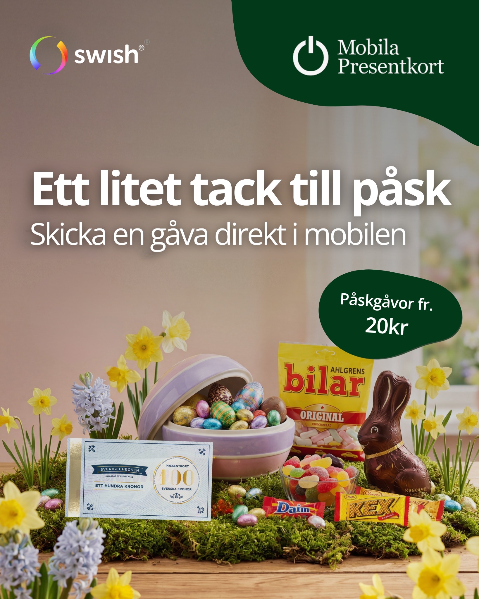 Mobila Presentkort Facebook ad from Mar 10, 2026