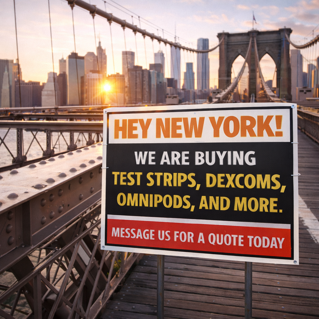 Cash for Diabetic Test Strips/Supplies New York Facebook ad: Sell Your Diabetic Supplies Today!