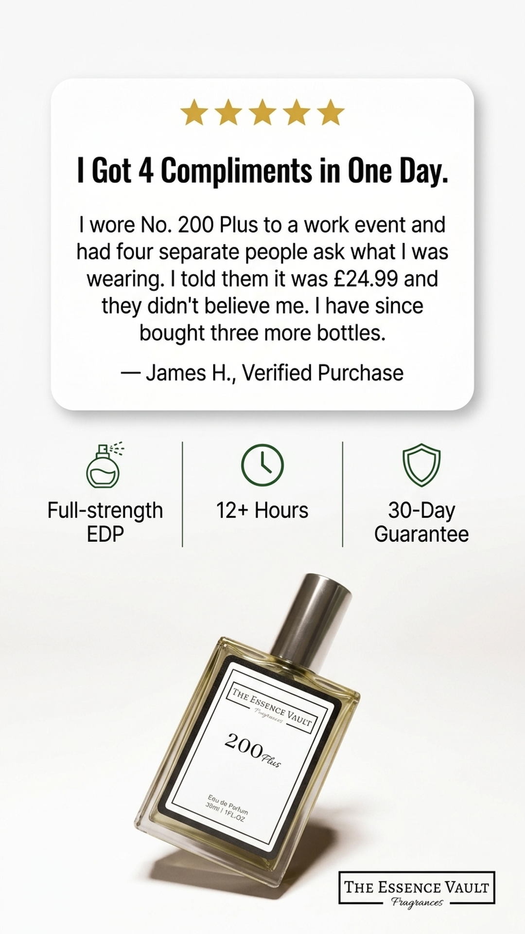 The Essence Vault Facebook ad from Mar 24, 2026