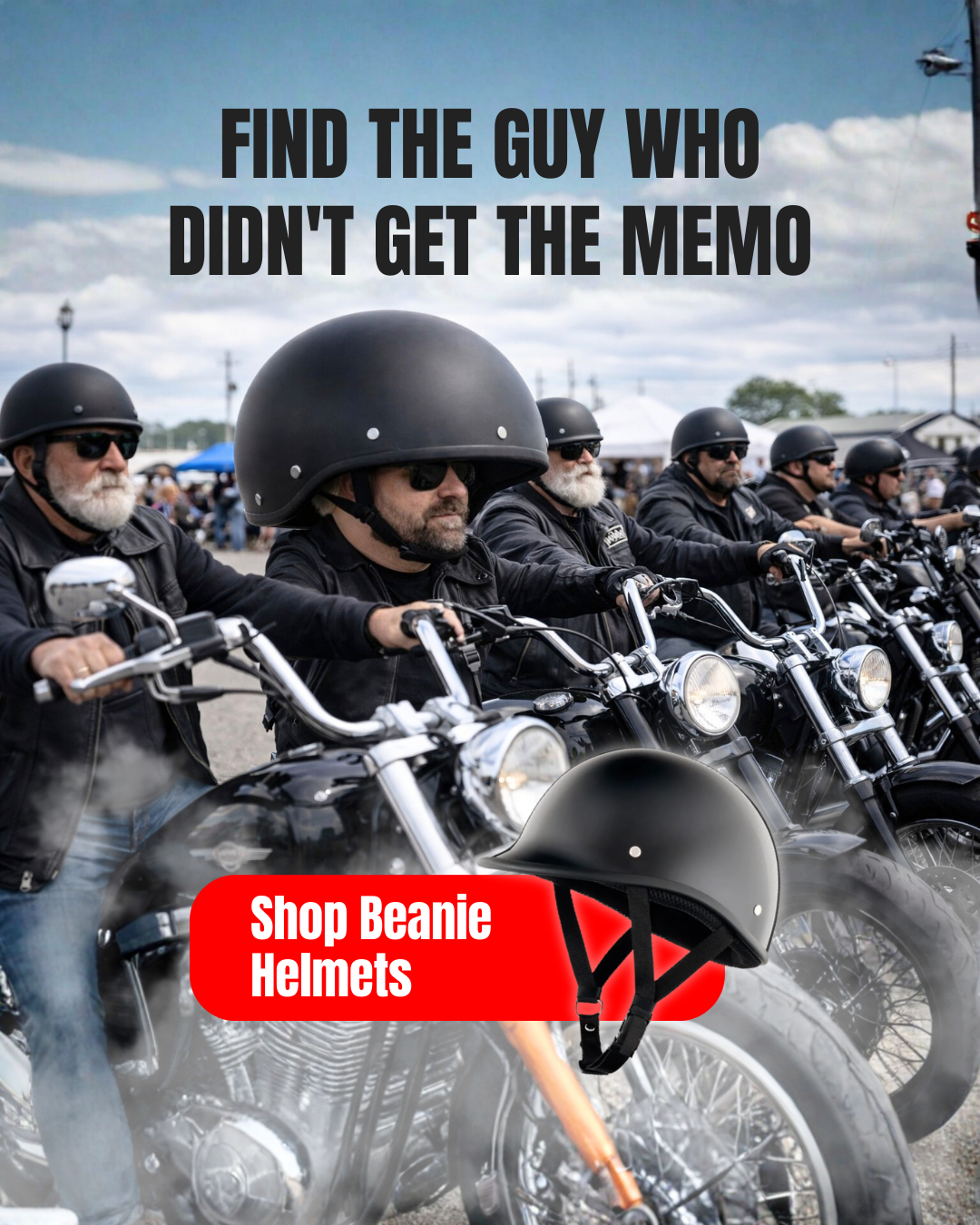 Beanie Helmets Facebook ad