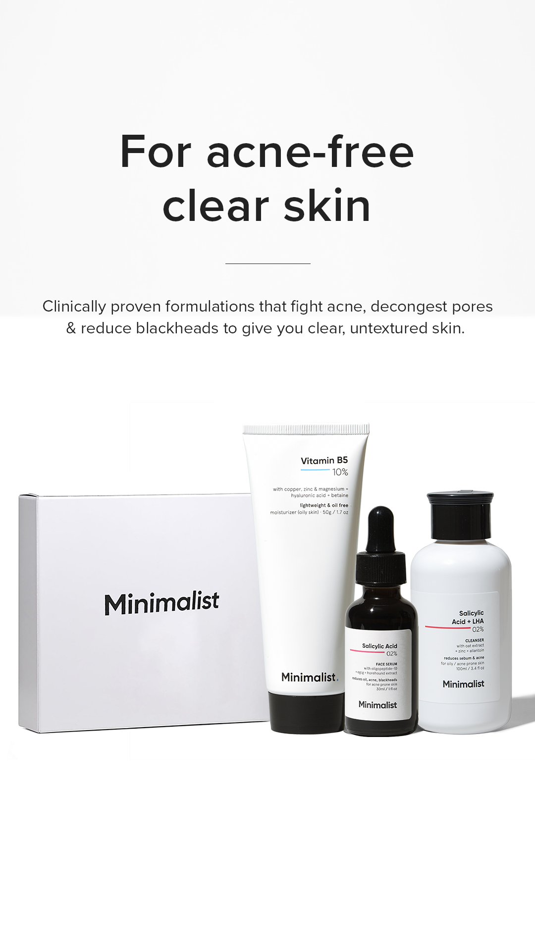 Minimalistinc Facebook ad