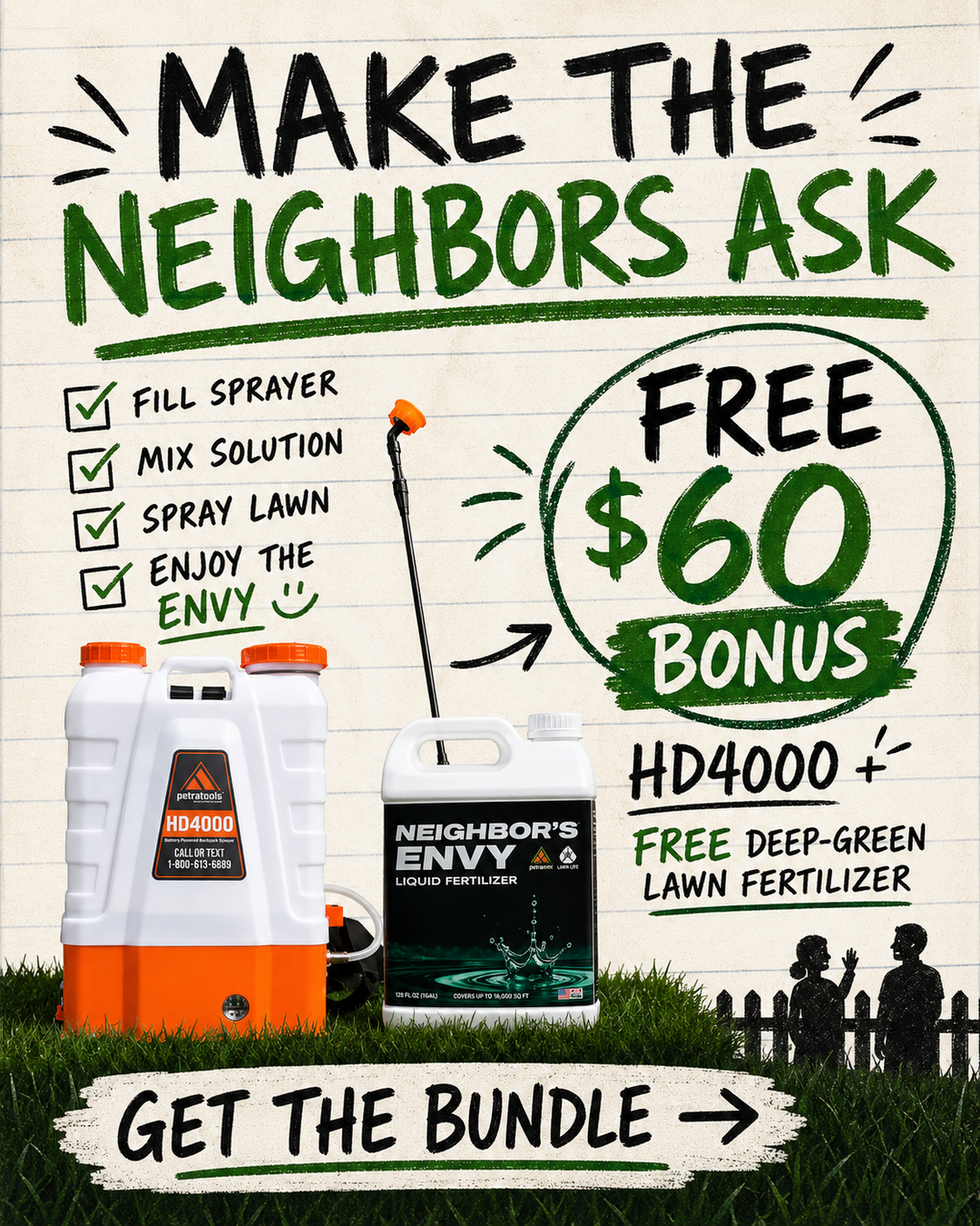 PetraTools Plus Facebook ad: Your Lawn Deserves the Best Start
