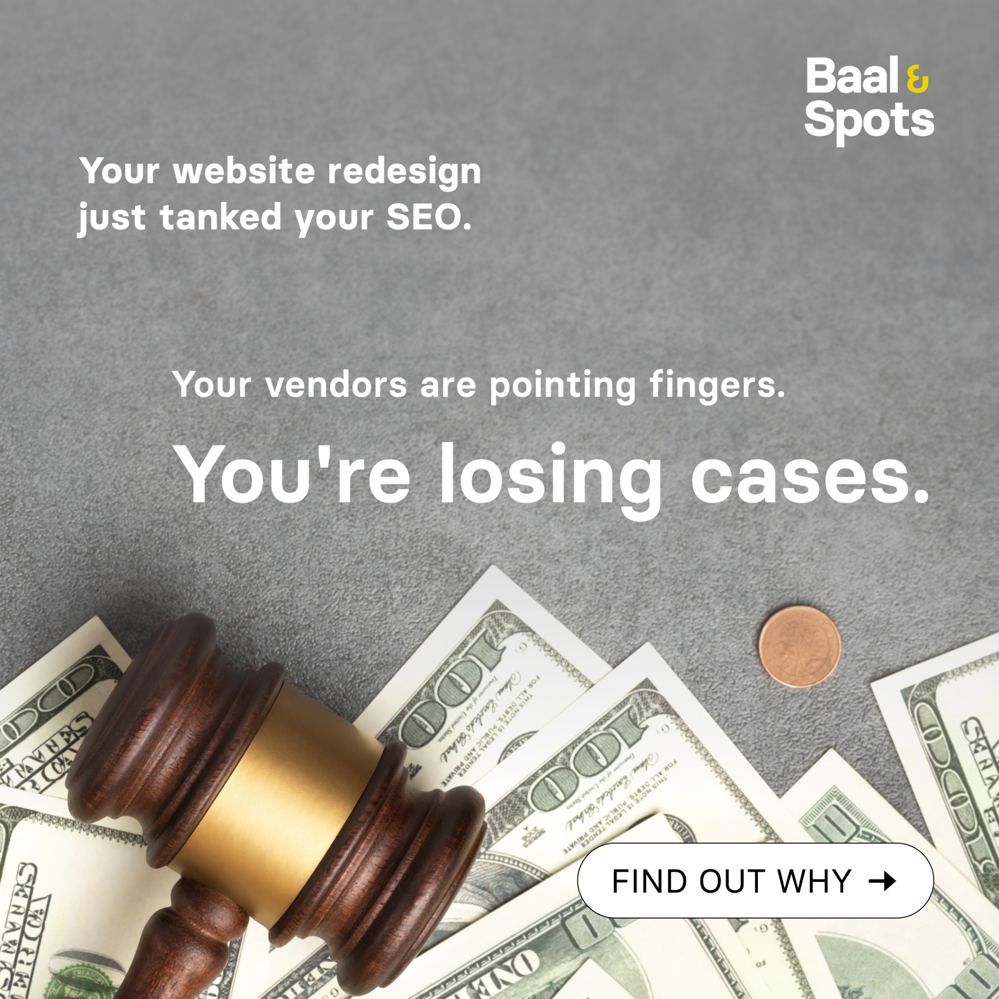 Baal & Spots Facebook ad: Is your law firm stuck in vendor hell?