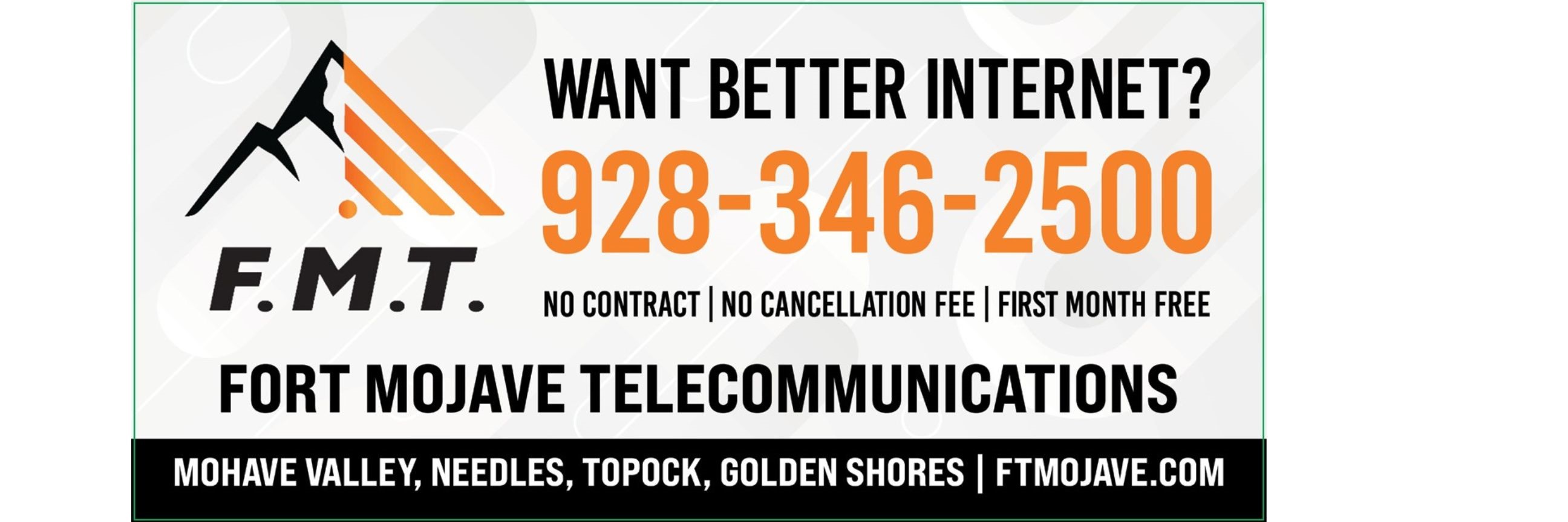 Fort Mojave Telecommunications, Inc. Facebook ad: Fort Mojave Telecommunications, the areas premier Internet…