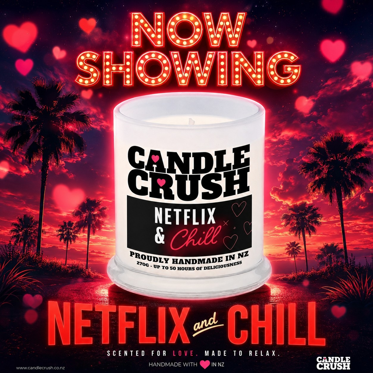 CANDLE CRUSH Facebook ad: Discover NZ's largest range of unique candle scents!