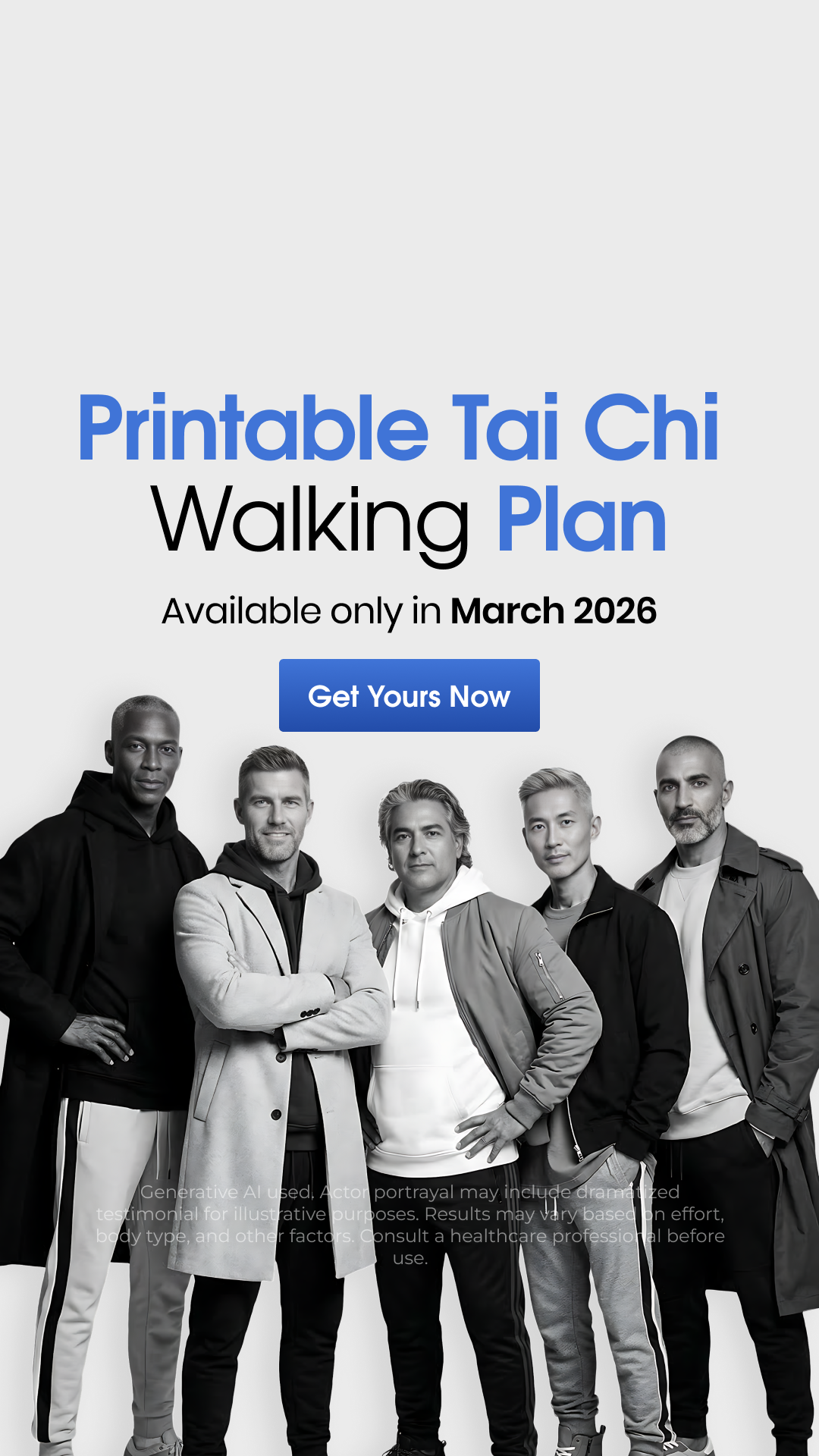 28 Day Tai Chi Walking Challenge Facebook ad: Forget 10K Steps. Start Now.