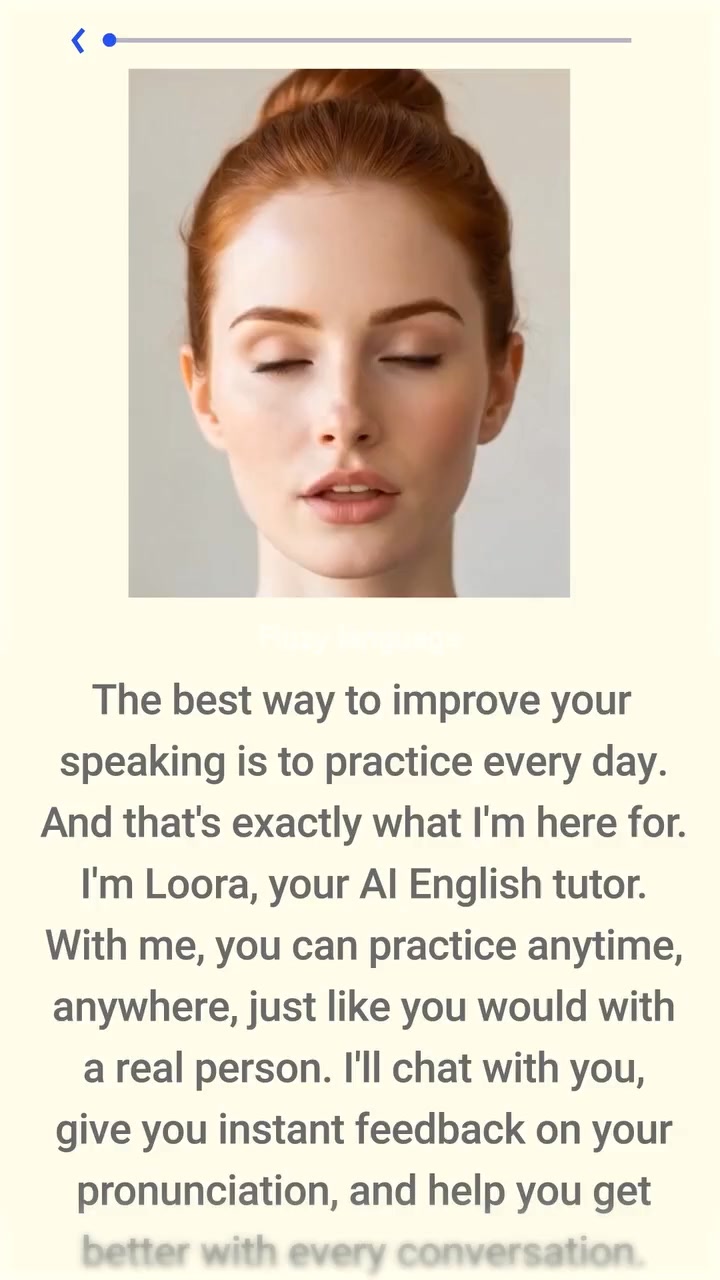 Fluzy: English Conversation AI Facebook ad: Fluzy: Learn Language with AI