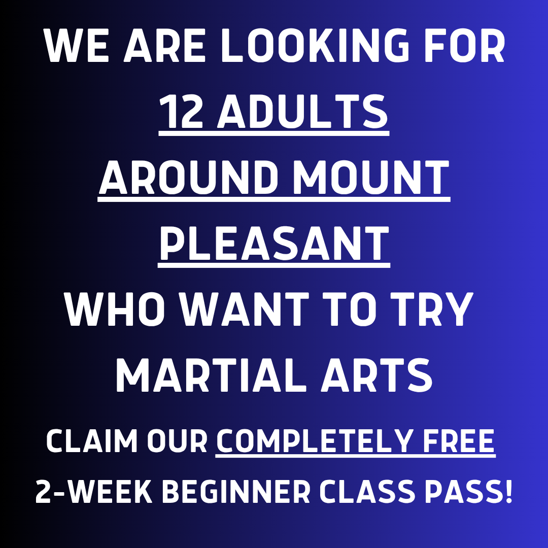 Mount Pleasant Family Martial Arts Facebook ad: 2 Week FREE TRIAL for ADULTS