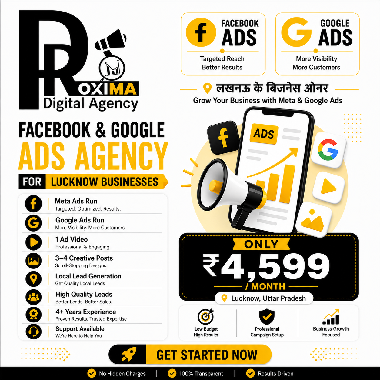 Proxima Digital Agency Facebook ad: Lucknow's Trusted Digital Marketing Agency