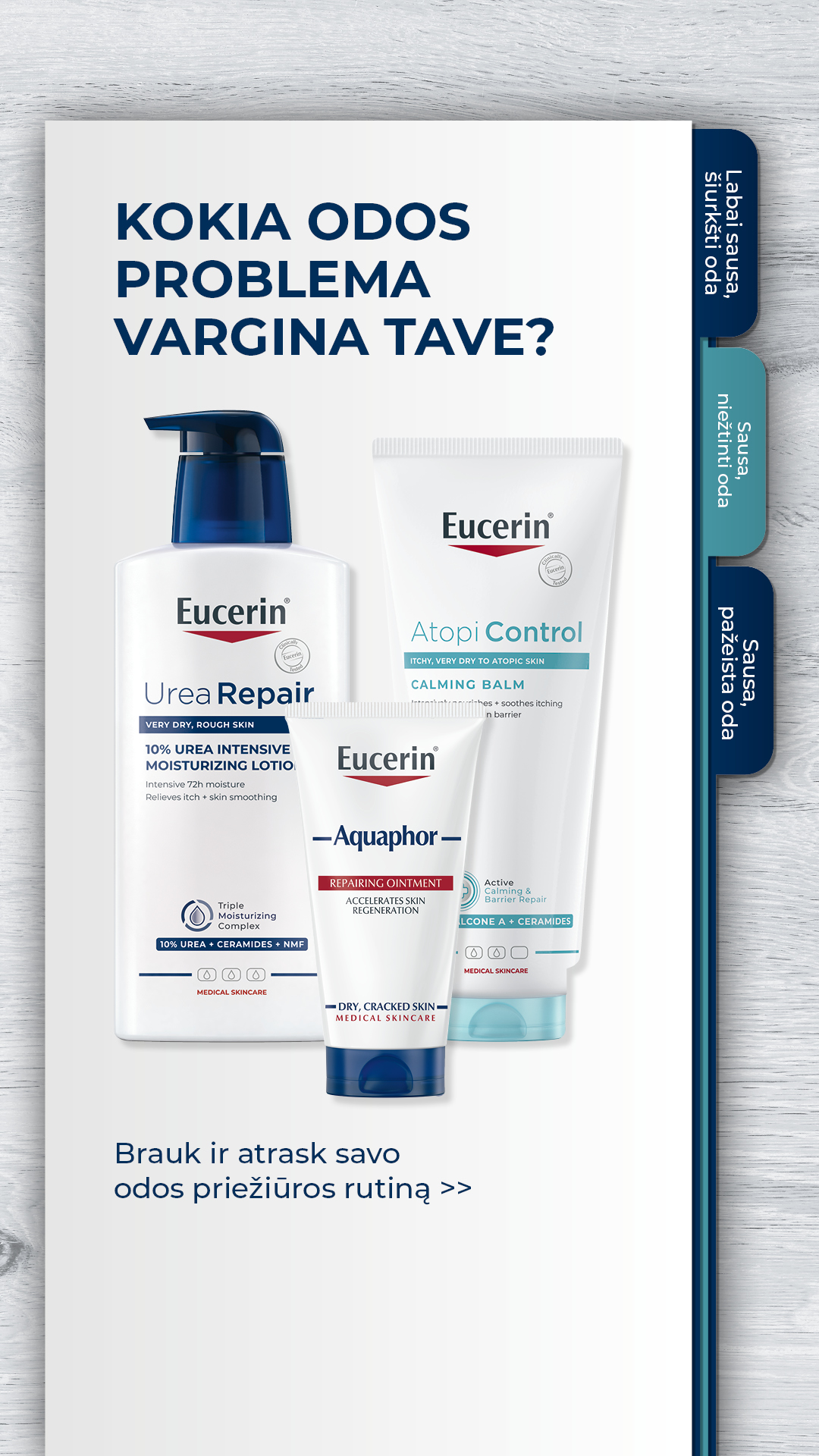 Eucerin Lietuva Facebook ad: Eucerin - tavo kūno odos komfortui