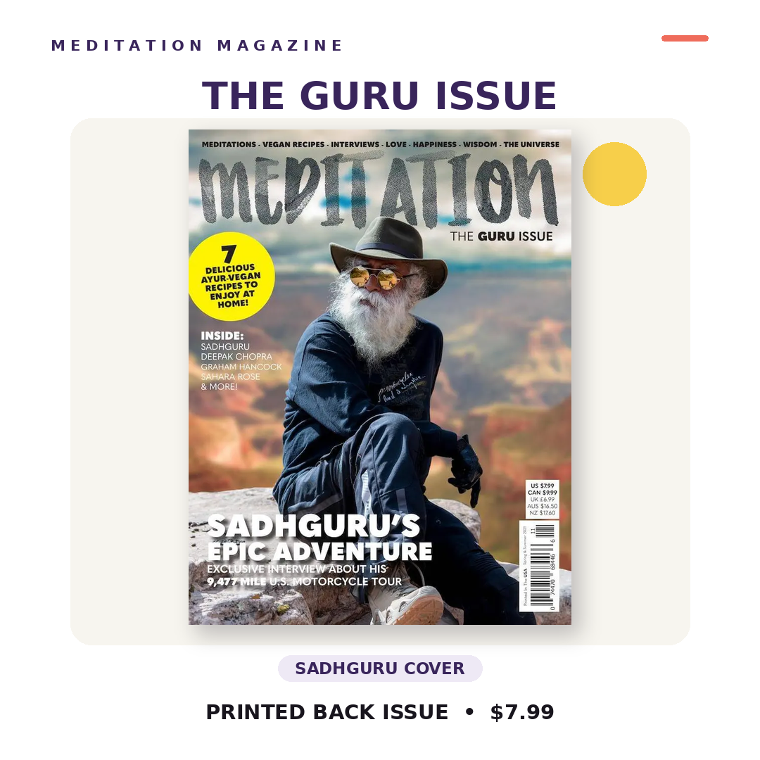 Meditation Magazine Facebook ad: The Guru Issue: Sadhguru