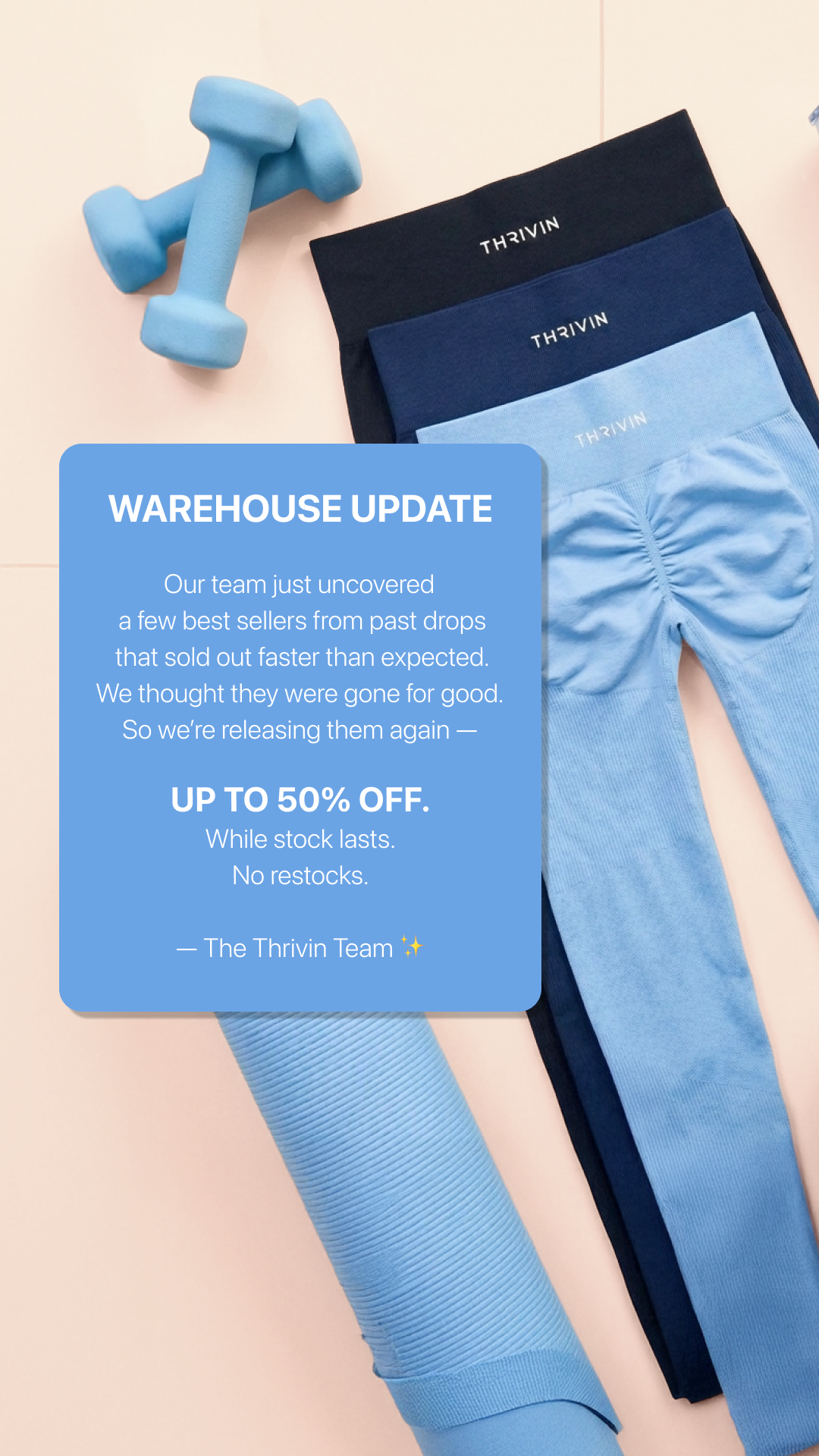 Thrivingymwear Facebook ad