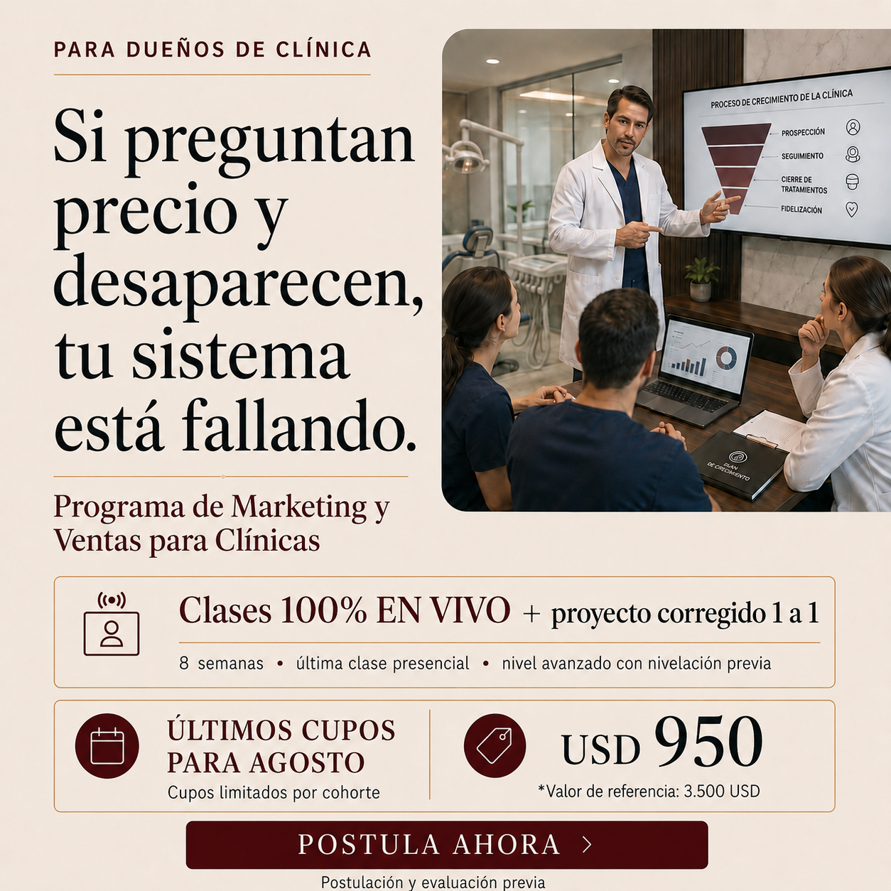 Existo.ai Facebook ad: Tu Sistema de Ventas en 8 Semanas