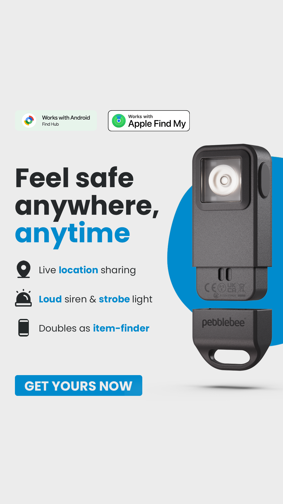 Pebblebee Facebook ad