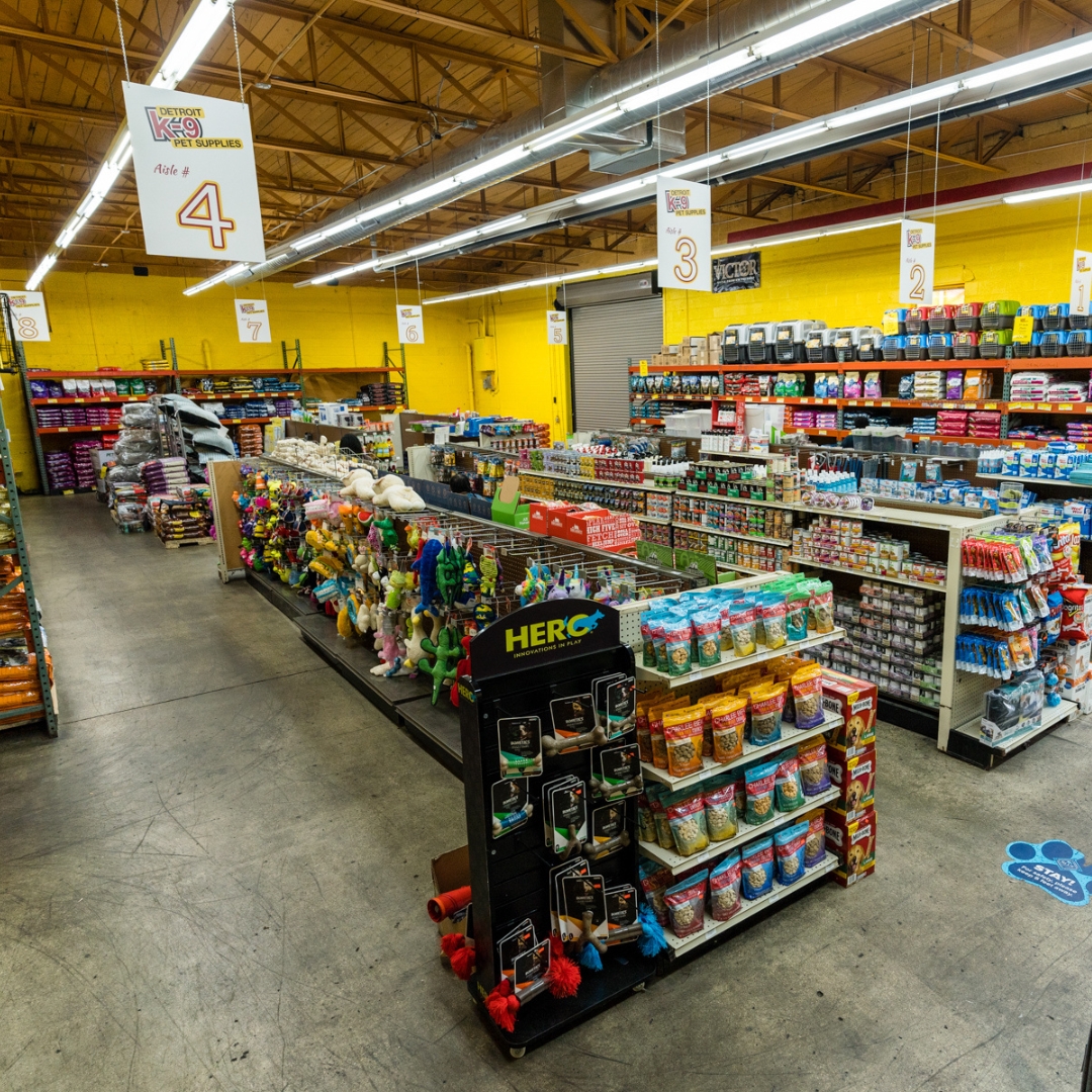 Detroit K-9 Pet Supplies Facebook ad: Quality Dog Food & Accessories