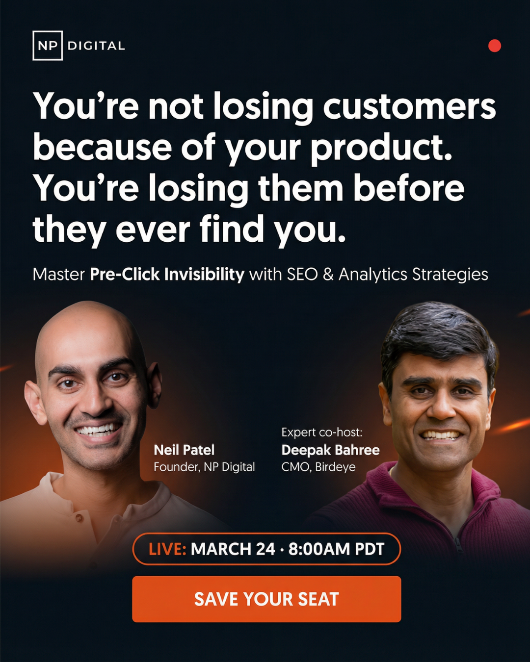 Neil Patel Facebook ad from Mar 18, 2026