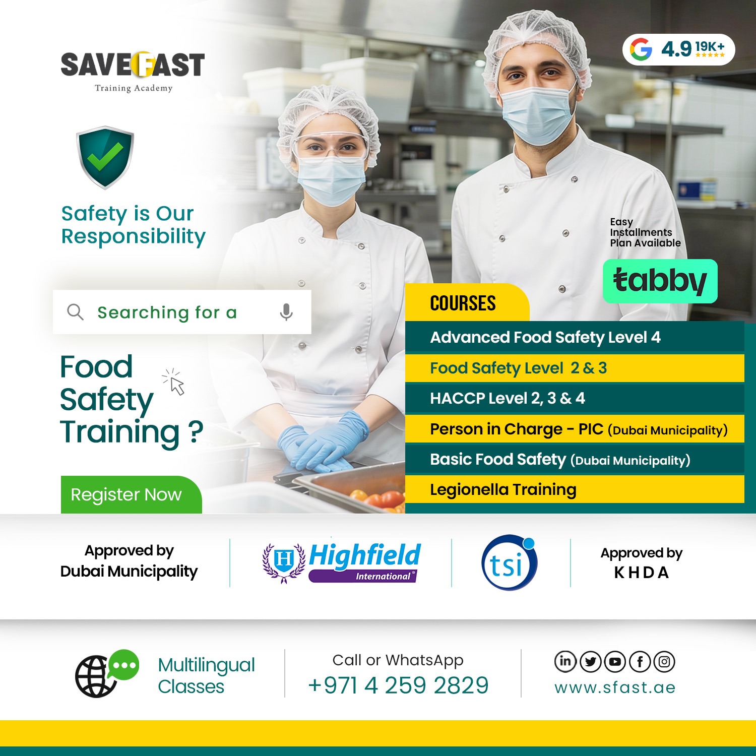 SaveFast Training Academy Facebook ad