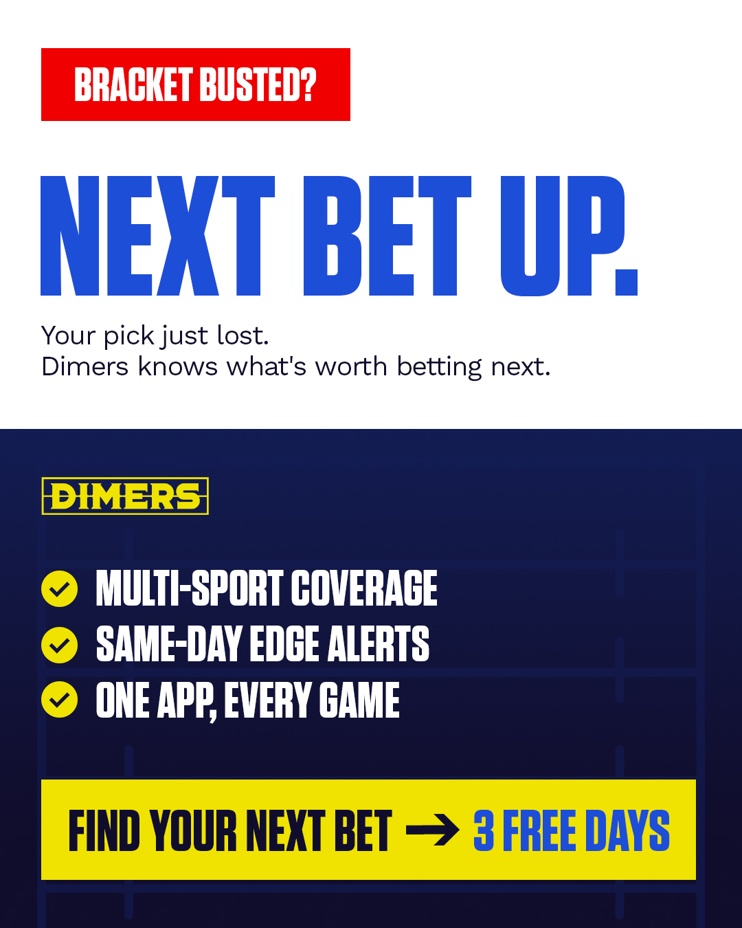 Dimers Facebook ad: Bet Smarter With Real Data