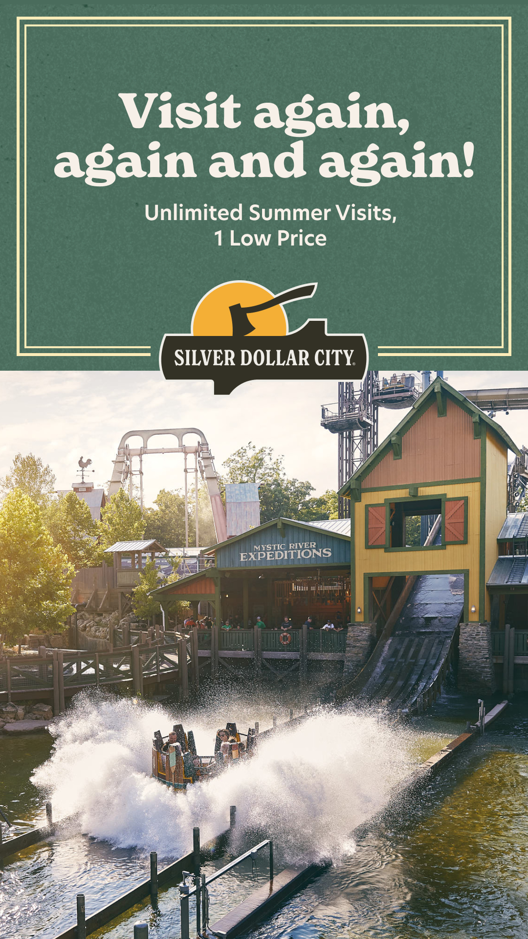 Silver Dollar City Facebook ad from May 25, 2026