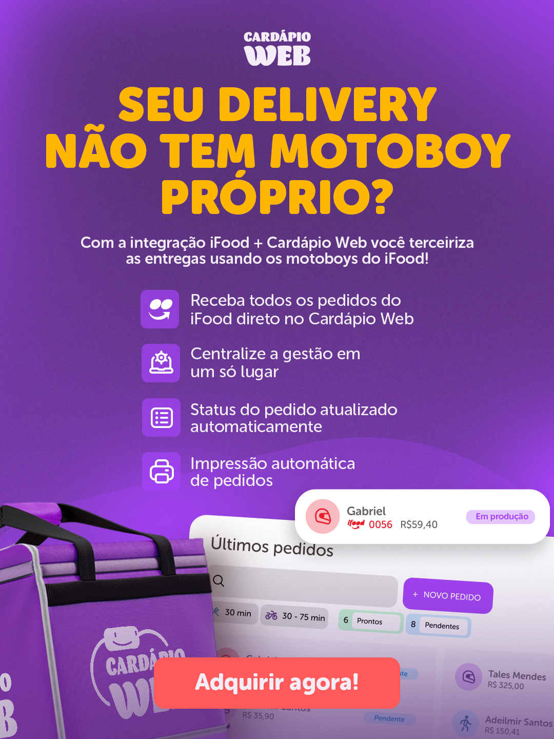 Cardápio Web Facebook ad