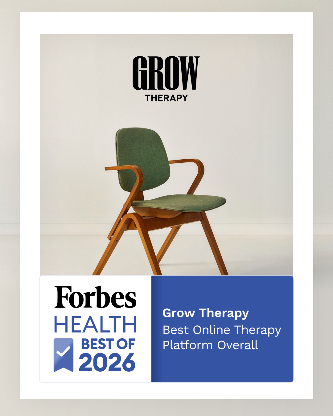 Grow Therapy Facebook ad: The therapy platform experts recommend