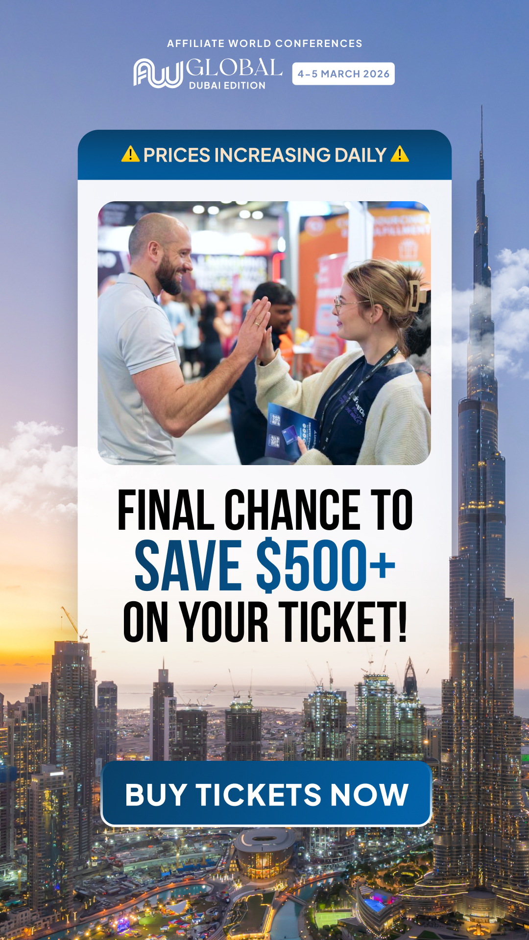 Affiliate World Conferences Facebook ad