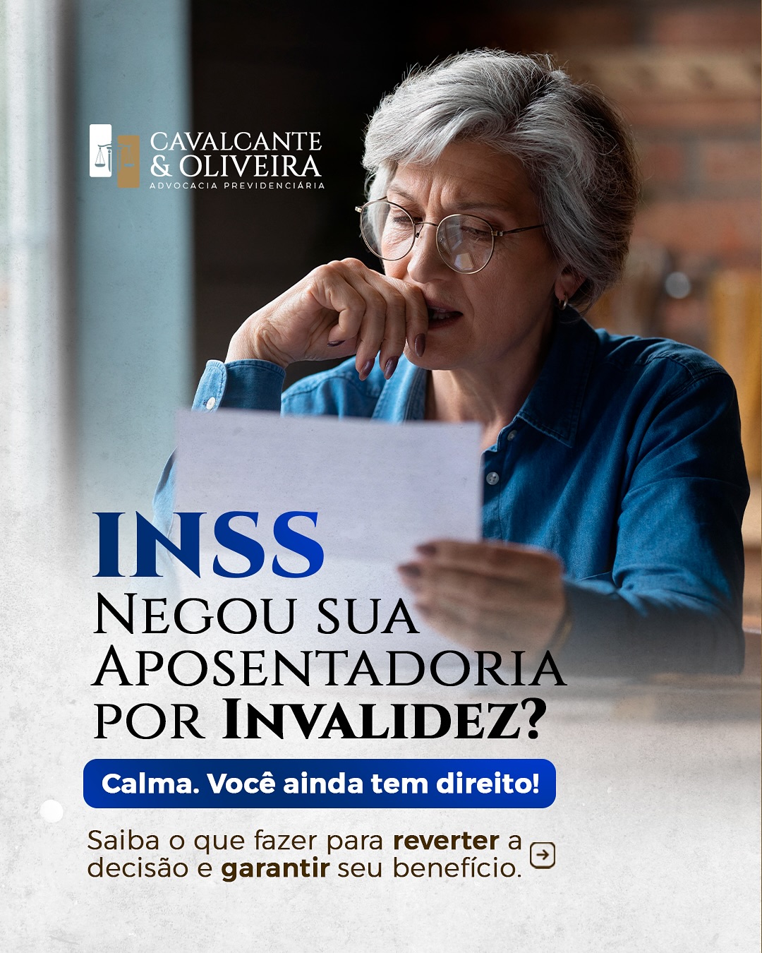 Cavalcante & Oliveira Facebook ad: Seu pedido de Aposentadoria por Invalidez (agora…
