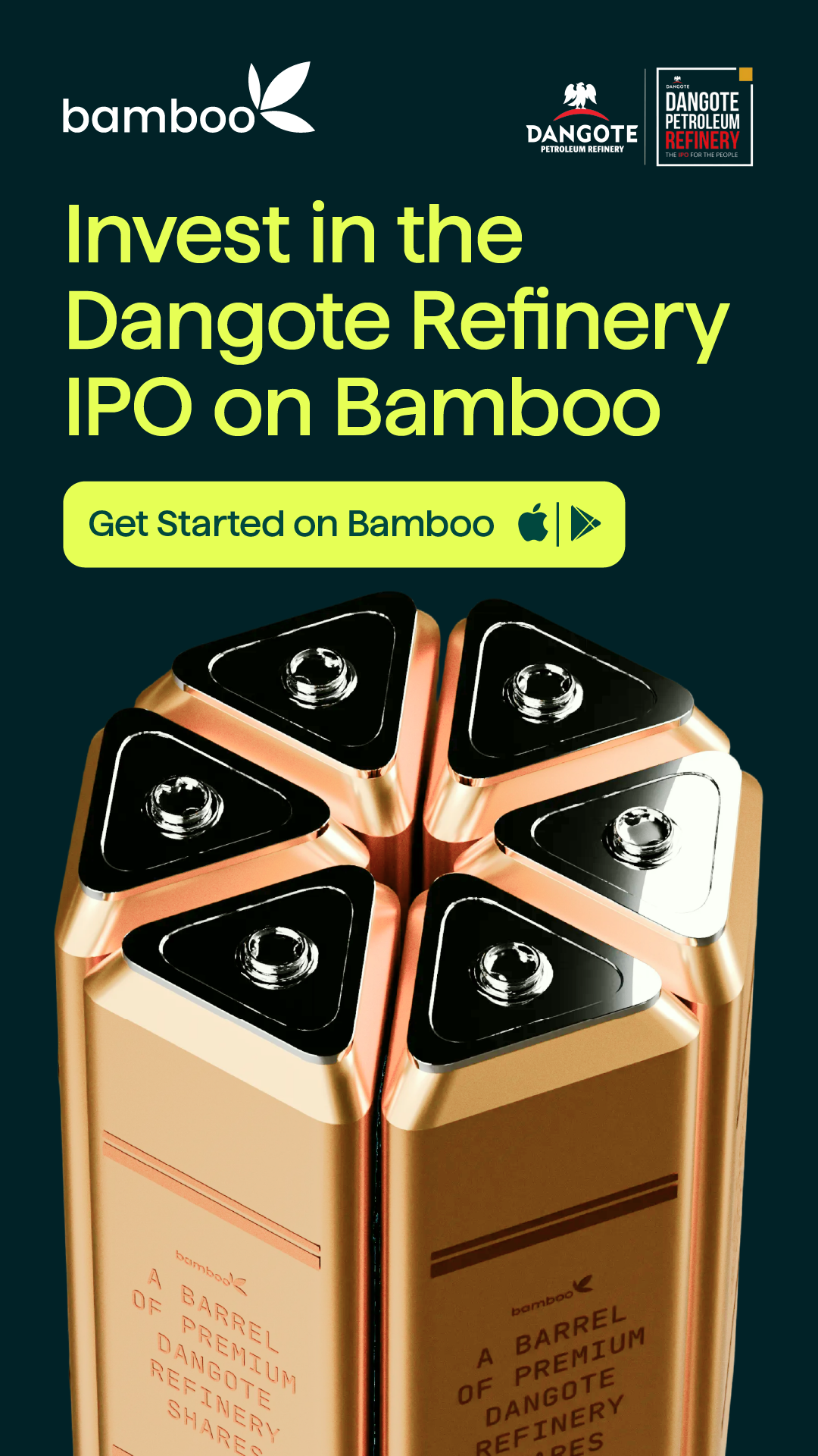 Invest Bamboo Facebook ad: The Dangote Refinery IPO is live