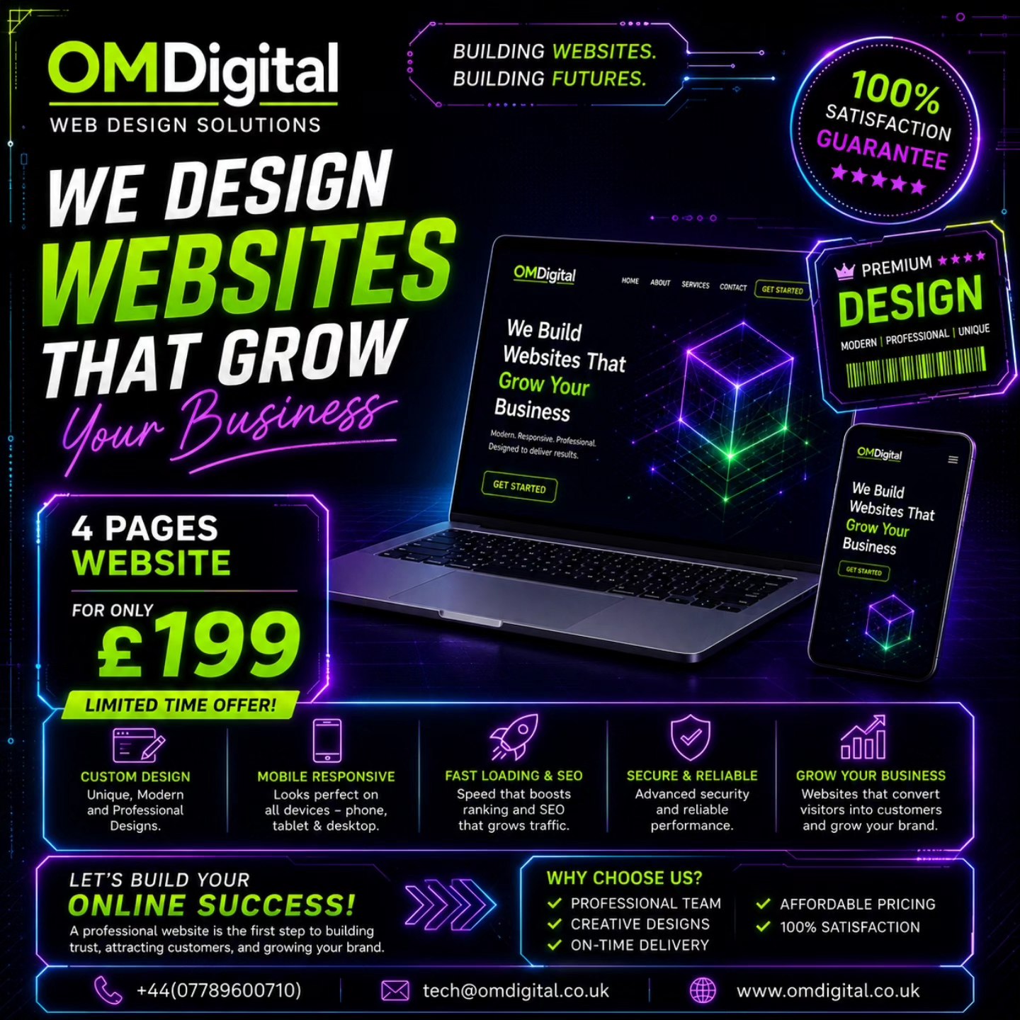 Om Digital Web Design & Seo Services Facebook ad